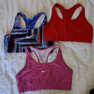3 Nike aports bras for the price of 1!